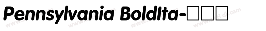 Pennsylvania BoldIta字体转换